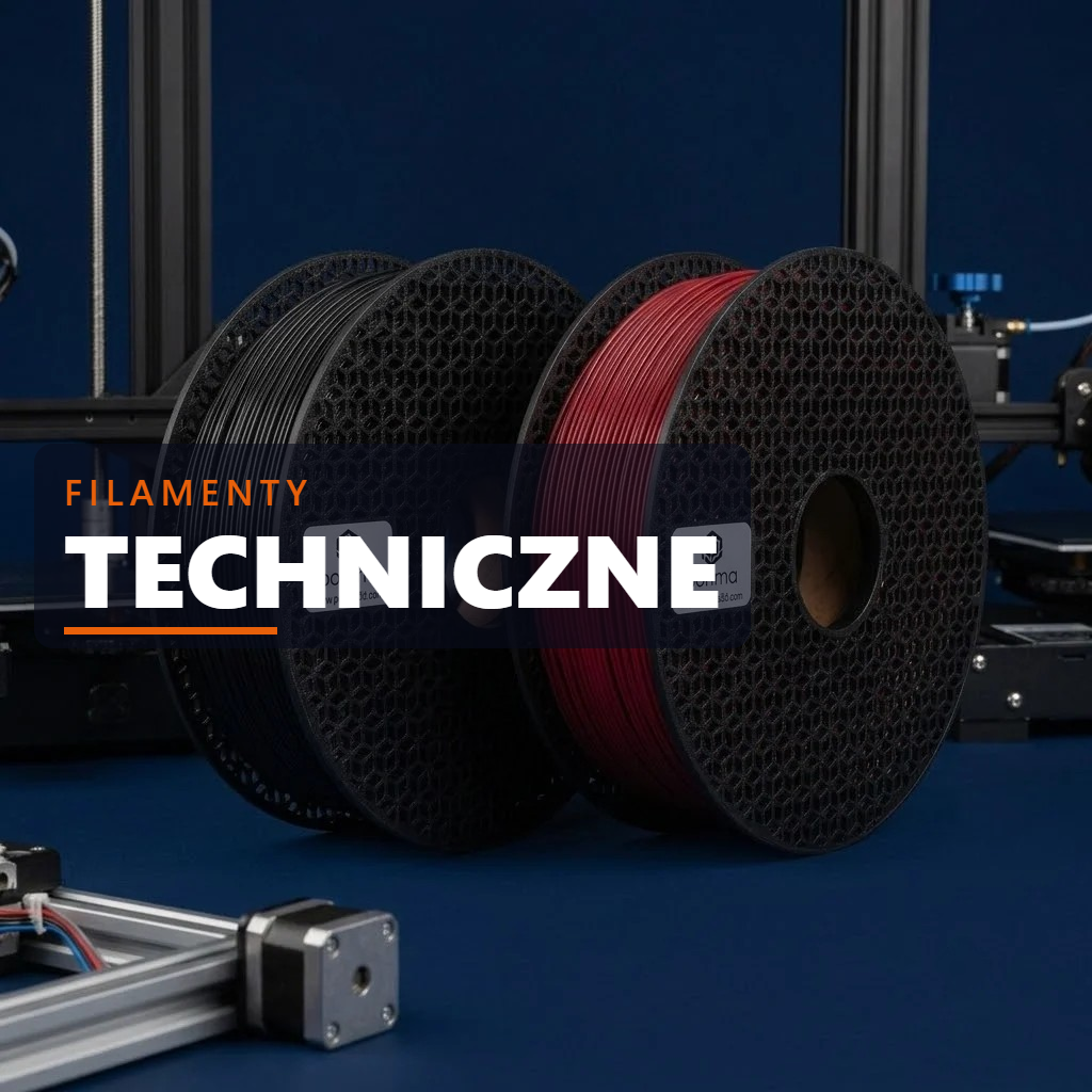 Filamenty techniczne – czarny i bordowy filament Porima